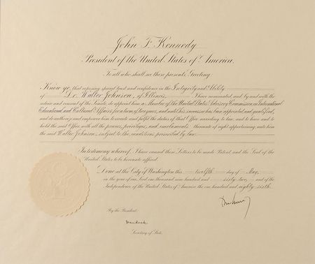 Lot #77 John F. Kennedy: Appointing a cultural advisor while preparing for war in Southeast Asia - Image 1