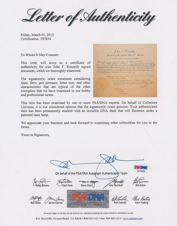 Lot #77 John F. Kennedy: Appointing a cultural advisor while preparing for war in Southeast Asia - Image 4