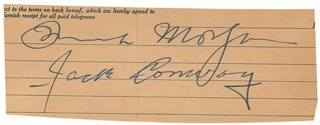 Lot #917 Frank Morgan and Jack Conway Signatures - Image 1