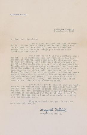 Lot #3171 Margaret Mitchell Collection of Gone With the Wind Letters - Image 7