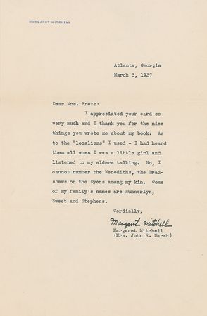 Lot #3171 Margaret Mitchell Collection of Gone With the Wind Letters - Image 9