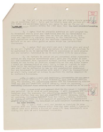 Lot #3112 Marilyn Monroe Signed Document - Image 2