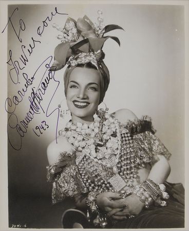 Lot #3106 Carmen Miranda Signed Photograph - Image 1