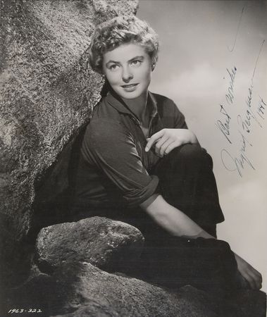 Lot #3067 Ingrid Bergman Signed Photograph - Image 1
