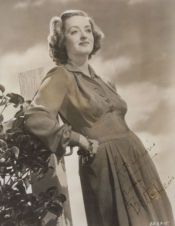 Lot #3099 Bette Davis Signed Photograph - Image 1