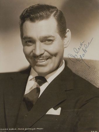 Lot #3168 Clark Gable Signed Photograph - Image 1
