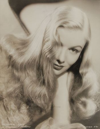 Lot #3104 Veronica Lake Signed Photograph - Image 1