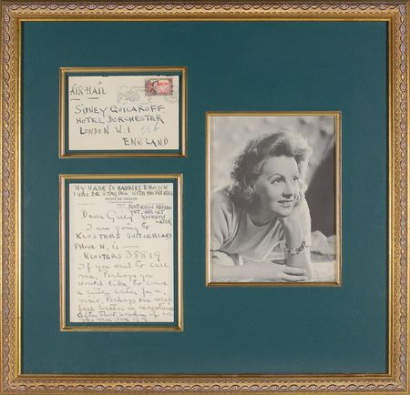 Lot #3174 Greta Garbo Autograph Letter Signed - Image 1