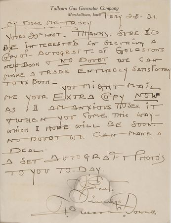 Lot #3013 T. Nelson Downs Magician Membership Card and Letters Display - Image 3
