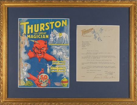 Lot #3007 Howard Thurston Typed Letter Signed