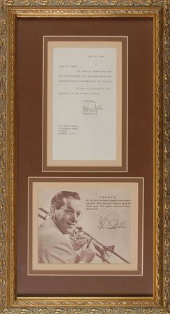 Lot #3217 Glenn Miller Signed Photograph and Letter - Image 4