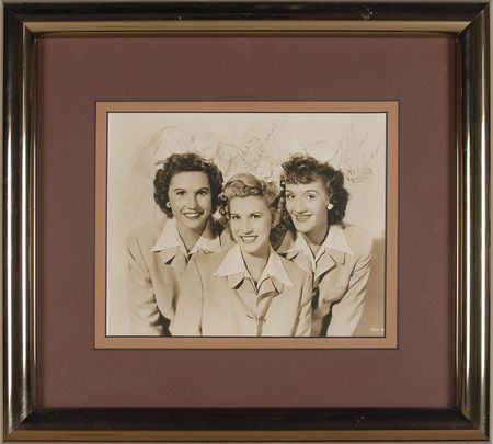 Lot #3214 Andrews Sisters Signed Photograph - Image 2