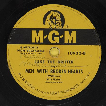 Lot #3218 Hank Williams Signed Record - Image 2