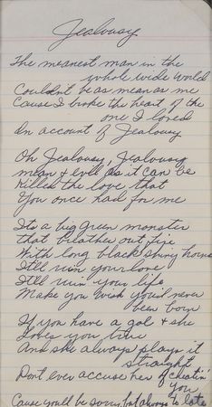 Lot #3222 Big Bopper Lyrics and Signed Document - Image 2