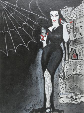 Lot #3050 Vampira Original Artwork - Image 1