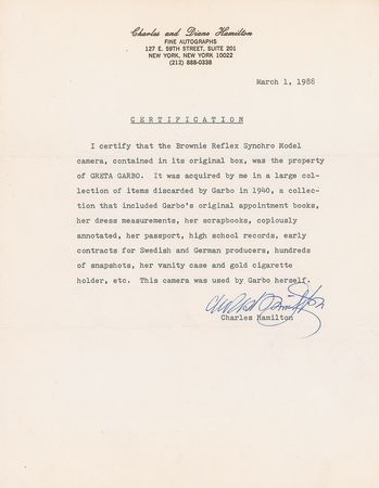 Lot #3173  Collection of Greta Garbo Personal Items - Image 7