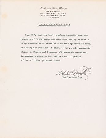 Lot #3173  Collection of Greta Garbo Personal Items - Image 8