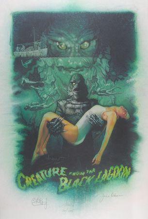 Lot #3055 Creature from the Black Lagoon Signed Lithograph - Image 1