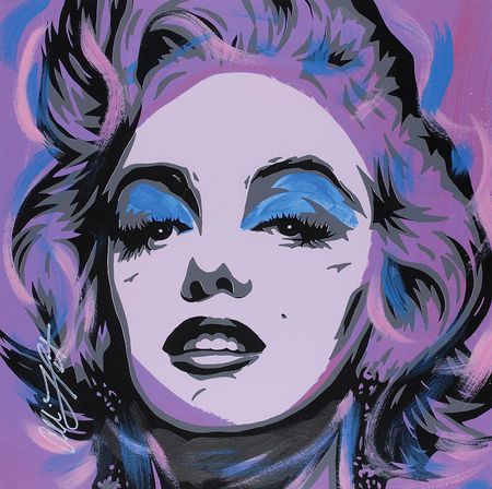 Lot #3205 Marilyn Monroe Pop Art by Allison Lefcort - Image 1