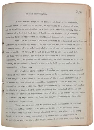 Lot #3020 Harry Houdini Original Hand-corrected Manuscript - Image 2