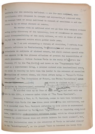 Lot #3020 Harry Houdini Original Hand-corrected Manuscript - Image 4