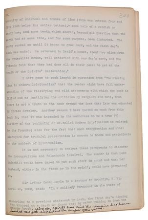 Lot #3020 Harry Houdini Original Hand-corrected Manuscript - Image 9