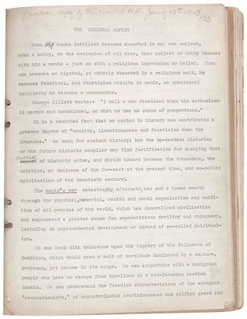 Lot #3020 Harry Houdini Original Hand-corrected Manuscript - Image 12