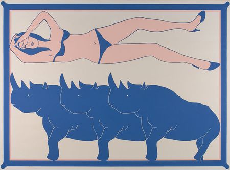 Lot #3196 John Wesley ‘Dream of Unicorns’ Signed Screenprint - Image 1