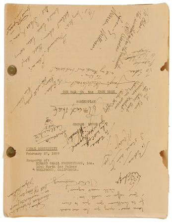 Lot #3065 The Man in the Iron Mask Cast Signed Script - Image 1