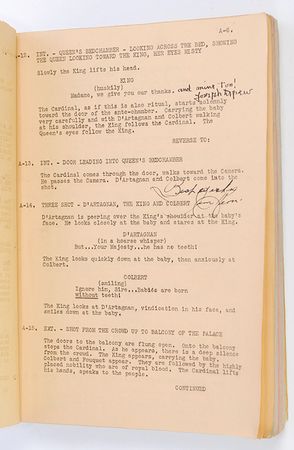 Lot #3065 The Man in the Iron Mask Cast Signed Script - Image 3