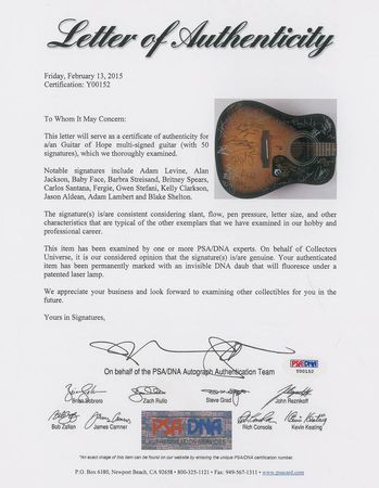 Lot #3233 Guitar of Hope - Image 6