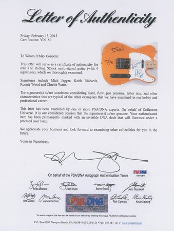Lot #3229 Rolling Stones Signed Guitar - Image 4