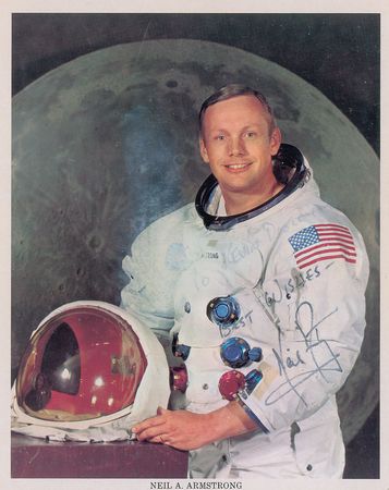 Lot #431 Neil Armstrong Signed Photograph - Image 1
