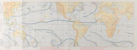 Lot #474 Skylab I: Mission-critical pre-flight weather map carried into space - Image 1