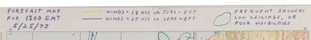 Lot #474 Skylab I: Mission-critical pre-flight weather map carried into space - Image 3