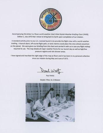 Lot #474 Skylab I: Mission-critical pre-flight weather map carried into space - Image 5