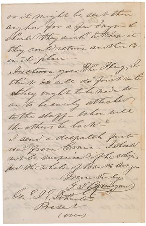Lot #360 P. G. T. Beauregard: “I think it would be well to attack them whenever the opportunity presents itself” - Image 2