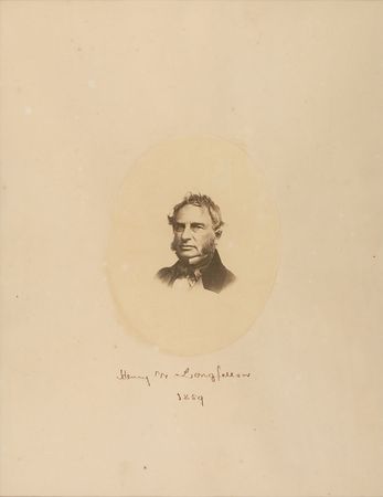 Lot #670 Henry Wadsworth Longfellow: Impressive 1859 portrait of the Fireside Poet - Image 2