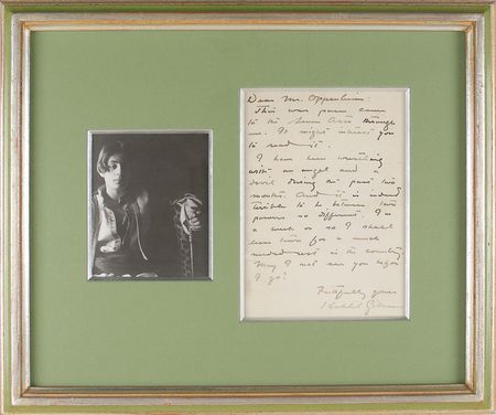 Lot #651 Kahlil Gibran: “I have been wrestling with an angel and a devil” - Image 1