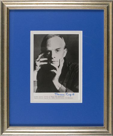 Lot #708 Truman Capote Signed Photograph - Image 1