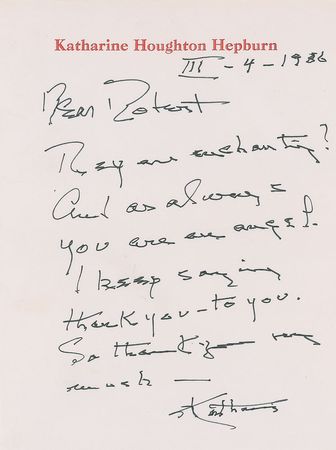 Lot #933 Katharine Hepburn - Image 1
