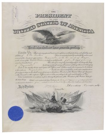 Lot #28 Theodore Roosevelt and William H. Taft: