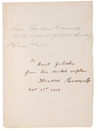 Lot #23 Theodore Roosevelt: Inscribed copy of