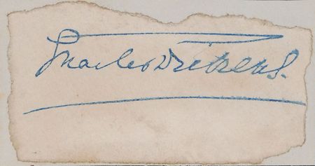 Lot #644. Charles Dickens Signature