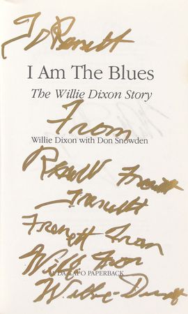 Lot #802 Willie Dixon: Thrice-signed by the blues legend - Image 1