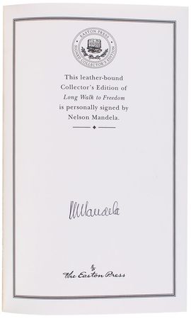 Lot #223 Nelson Mandela: Sought-after Easton Press signed edition - Image 1