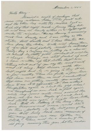 Lot #992 Mickey Cochrane Handwritten Letter Signed - Image 1