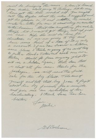 Lot #992 Mickey Cochrane Handwritten Letter Signed - Image 2