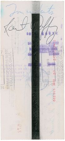 Lot #852 Tom Waits Check - Image 1