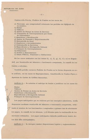 Lot #205 Fidel Castro Signed Document - Image 2